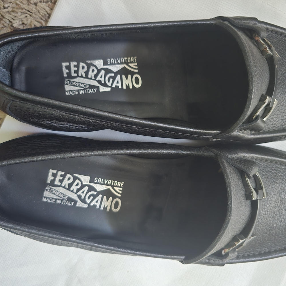 Salvatore Ferragamo Black Loafers Slip-On Elegance
